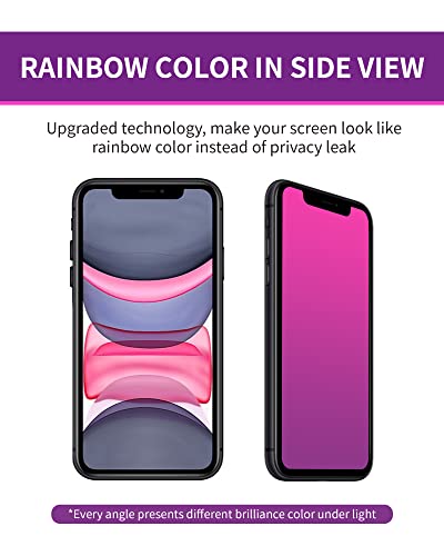 2 Pack Tempered Glass for iPhone 11/XR Privacy Screen Protector - color: For iPhone 11 (red)