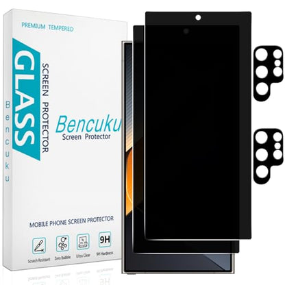 2+2 Pack Privacy Screen Protector for Samsung Galaxy S25 Ultra - color: Samsung Galaxy S25 Ultra-Black