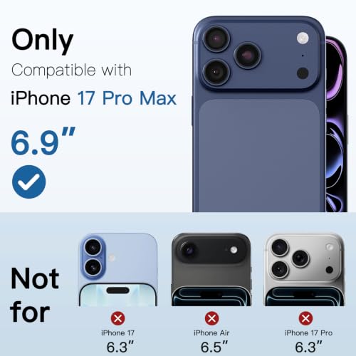 [3 Pack Camera Lens Protector For iPhone 17 Pro Max 6.9-Inch,9H Tempered Glass,Anti-Scratch,Case Friendly,Night Circle,No-Bubble HD Clarity,Full Cover - size: iPhone 17 Pro Max