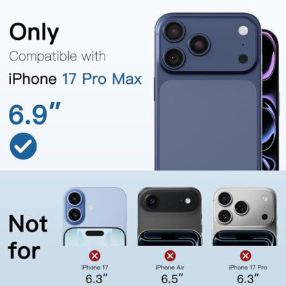 [3 Pack Camera Lens Protector For iPhone 17 Pro Max 6.9-Inch,9H Tempered Glass,Anti-Scratch,Case Friendly,Night Circle,No-Bubble HD Clarity,Full Cover - size: iPhone 17 Pro Max
