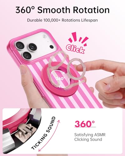 SYNCWIRE for MagSafe Phone Grip, Magnetic Phone Ring Holder - color: Rose Pink
