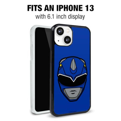 Power Rangers Blue Ranger Helmet Protective Slim Fit Plastic Bumper Case - color: iPhone 13 (Fits 6.1 Inch Display)