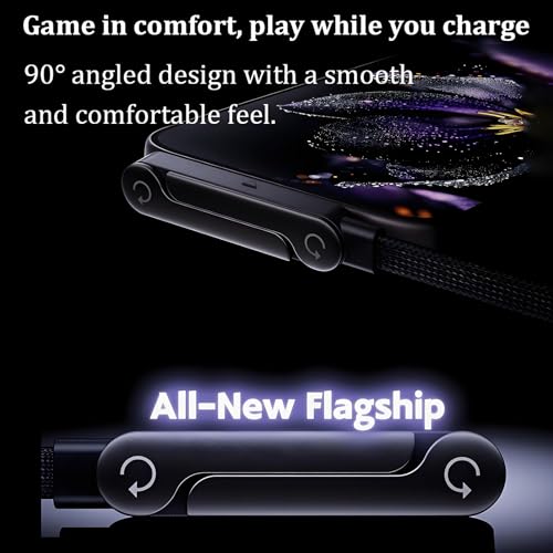 2-in-1 Invisible Stand Charging Cable, 240W USB-C Fast Charge, 5FT - color: Black 1pcs