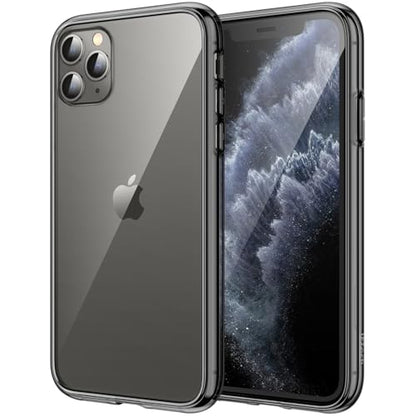 JETech Case for iPhone 11 Pro Max, Anti-Yellowing, Black | Shockproof Protection, Scratch Resistant Hard PC Back, Durable Transparent TPU Bumper - color: Black