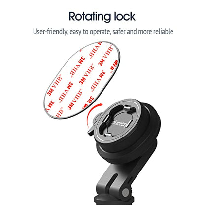 Motorcycle Phone Mount,Bike Cell Phone Holder with Vibration Dampener module,Out Front Bicycle Handlebar Mount for Mountain Road EBike,Scooter,Moto,MTB【Series C - 2nd Gen】Angle Adjustment Edition - color: 【Vibration Dampener】Handlebar Mount Pro-Black