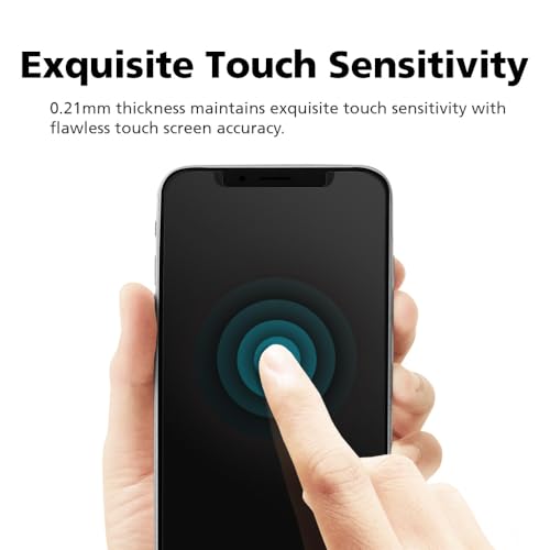 For iPhone 16 [Upgraded 27°] Privacy Screen Protector [2 PACK][High Touch Sensitivity][Anti-Spy PET Film][Easy Installation with Alignment Jig][Scratch Self-Healing - size: iPhone 16