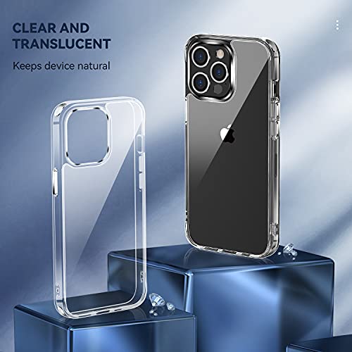 navor Transparent Phone Case Compatible with iPhone 13 Pro 6.1-inch Lightweight Anti-Yellowing Scratch-Resistant Slim Fit [Clear]