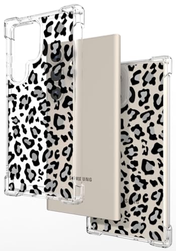 Hungo Galaxy S24 Ultra Case Leopard Cheetah Cute Clear Design, Girly for Women Girls Floral Transparent Case Compatible with Samsung Galaxy S24 Ultra Leopard Cheetah Print - color: Leopard Cheetah