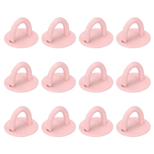 12Pcs Phone Ring Holder (0.7 Inch) - Adhesive Round Shaped Phone Finger Grip Hook Smartphones Keychain Ring Charm Loop for DIY Tablet Case Accessories, Pink - color: Pink