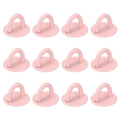 12Pcs Phone Ring Holder (0.7 Inch) - Adhesive Round Shaped Phone Finger Grip Hook Smartphones Keychain Ring Charm Loop for DIY Tablet Case Accessories, Pink - color: Pink