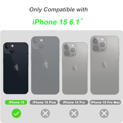 Strap Case for iPhone 15 with Stand, HD Clear | Wrist Strap Kickstand, Adjustable Finger Hand Grip Loop, Slim Transparent Anti-Scratch Back, Soft Bumper Phone Cover - color: HD Clear, size: iPhone 15