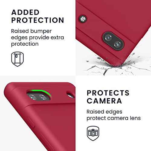 kwmobile Case Compatible with Google Pixel 6a Case - TPU Silicone Phone Cover with Soft Finish - Sweet Cherry - color: Sweet Cherry, size: Pixel 6a