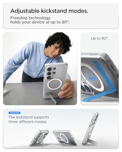 Spigen for Galaxy S26 Ultra Case, Ultra Hybrid S MagFit [Kickstand] [Compatible with MagSafe] [Fast Wireless Charging] - Clear White - size: Galaxy S26 Ultra