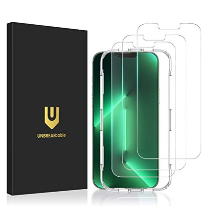 UNBREAKcable 3-Pack Screen Protector for iPhone 13 Pro Max/iPhone 14 Plus | Shatterproof Tempered Glass, Easy Installation, 9H Hardness, 99.99% HD Clear, Bubble-Free, Anti-Fingerprint, Case Friendly - size: iPhone 13 Pro Max/14 Plus