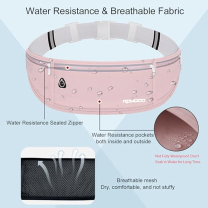 Running Belt Fanny Pack for Women, Water Resistant Waist Pack, Pink - color: 02-Pink