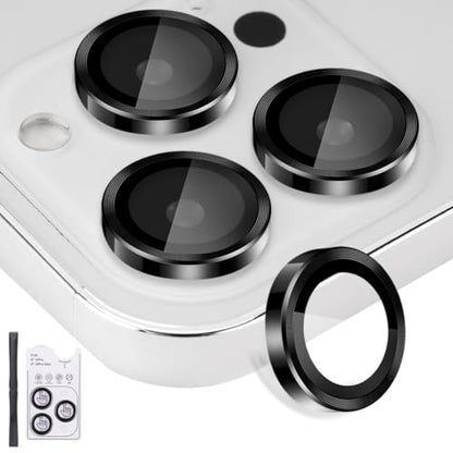 Camera Lens Protector for iPhone 16 Pro/16 Pro Max, Black - color: Black