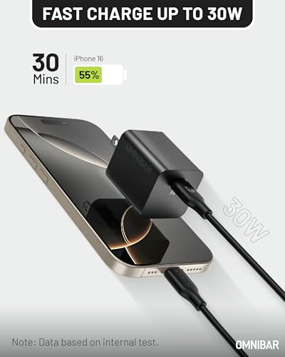 30W USB C Charger, Compact GaN PD 3.0 PPS Fast Wall Charger, Black - color: 30W Black