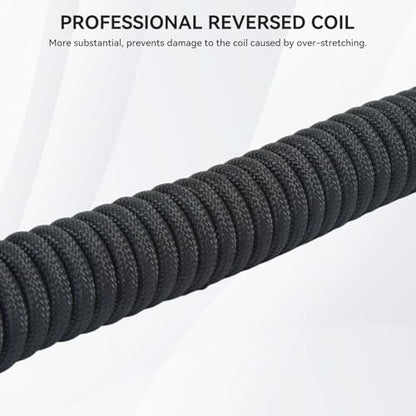 ELUTENG Mix Coiled Keyboard Cable 8k 5ft for Mechanical Gaming Keyboard