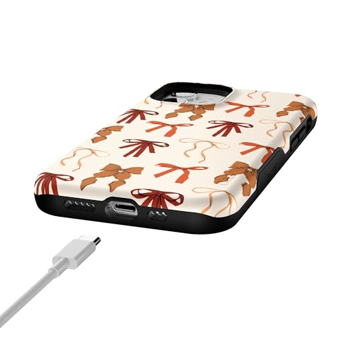 Casely iPhone 12 Mini Case | Fall Girlie | Pumpkin Spice Bows | Bold Protective Design | MagSafe Compatible Design - color: Fall Girlie | Pumpkin Spice Bows, size: Iphone 12 Mini