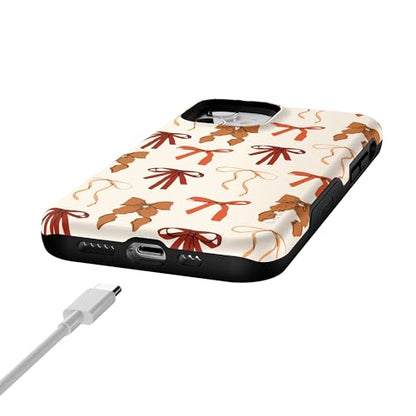 Casely iPhone 12 Mini Case | Fall Girlie | Pumpkin Spice Bows | Bold Protective Design | MagSafe Compatible Design - color: Fall Girlie | Pumpkin Spice Bows, size: Iphone 12 Mini