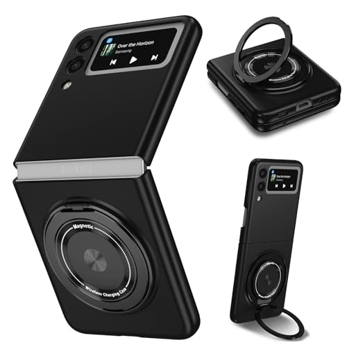 Magnetic Case for Samsung Galaxy Z Flip 3, [Compatible with MagSafe] Military Grade Shockproof Slim fit Samsung Z Flip 3 Phone Case with Magnetic Ring Kickstand Black - color: Black, size: Samsung Galaxy Z Flip 3
