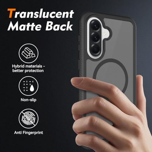 Magnetic Phone Case for Samsung Galaxy A57 5G, Black - color: Black