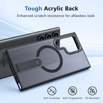 for S23-Ultra Case, Compatible with MagSafe, Durable Stand, Black - color: Black, size: Galaxy S23 Ultra 6.8"