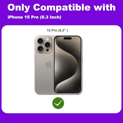 2 Pack Matte Privacy Screen Protector for iPhone 15 Pro 6.1",Anti-Glare Anti-Fingerprint,No Dazzling Anti-Spy,Smooth Responsive Touch Glass Film,Installation Frame - size: for iPhone 15 Pro