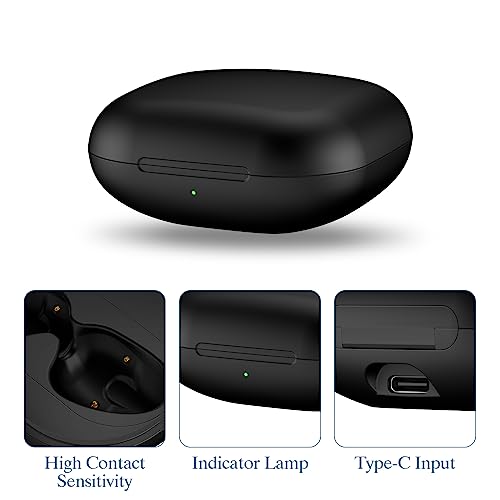 Wireless Charging Case Compatible for Beats Fit Pro, Portable Charger Case Replacement with Bluetooth Pairing Sync Button, 700mAh Built-in Battery (Not Included Earbuds) (Black) - color: Beats Fit Pro Black