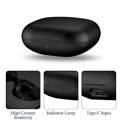 Wireless Charging Case Compatible for Beats Fit Pro, Portable Charger Case Replacement with Bluetooth Pairing Sync Button, 700mAh Built-in Battery (Not Included Earbuds) (Black) - color: Beats Fit Pro Black