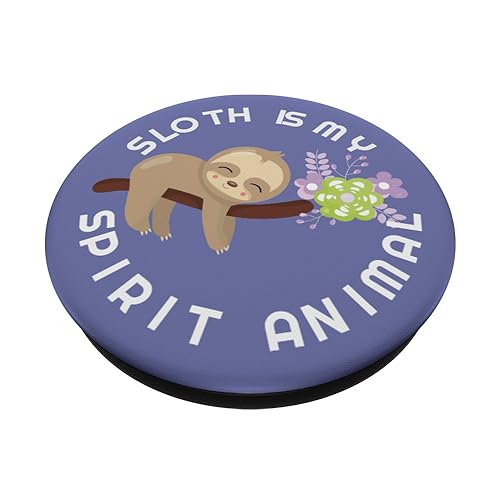 Sloth is my spirit animal cell phone grip holder sloth lover PopSockets Adhesive PopGrip - style: Adhesive PopGrip