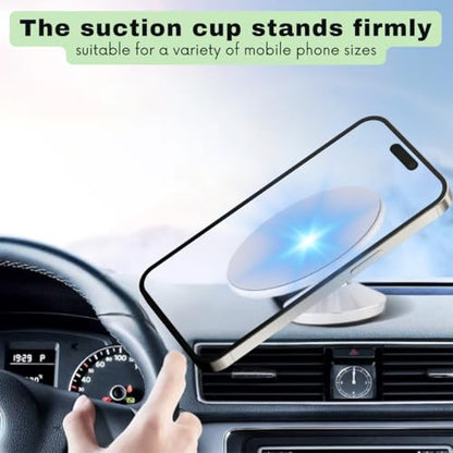 Gym Magnetic Phone Holder - Silver, Dual Magnet, 360° Rotation, Attach to Metal Surfaces, Compatible with iPhone 16/15/14/13/12, Samsung, MagSafe Case & All Smartphones - color: Silver