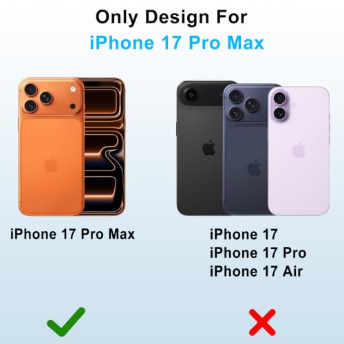 Belt Clip Holster Compatible with iPhone 17 Pro Max Defender Case with 360° Rotating Stand - Heavy-Duty Protection, Drop-Proof and Shock-Resistant, Magnetic, Black - size: iPhone 17 ProMax 6.9