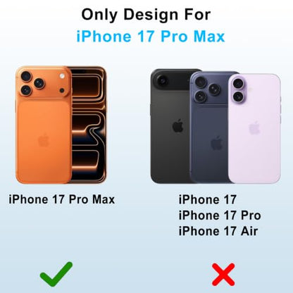Belt Clip Holster Compatible with iPhone 17 Pro Max Defender Case with 360° Rotating Stand - Heavy-Duty Protection, Drop-Proof and Shock-Resistant, Magnetic, Black - size: iPhone 17 ProMax 6.9