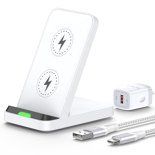 Wireless Charger for Samsung S26 Ultra S26+ S26, 15W Android Phone Stand - color: White