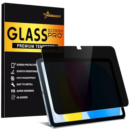 Privacy Screen Protector for iPad 11th A16 2025, Anti-Spy Tempered Glass Film for iPad 10th Generation 10.9 Inch 2022, Private Touch Sensitive HD Clarity Screen Protector for i Pad A16, 1 Pack - size: 1 Pack for iPad 11th Gen A16/iPad 10th Gen