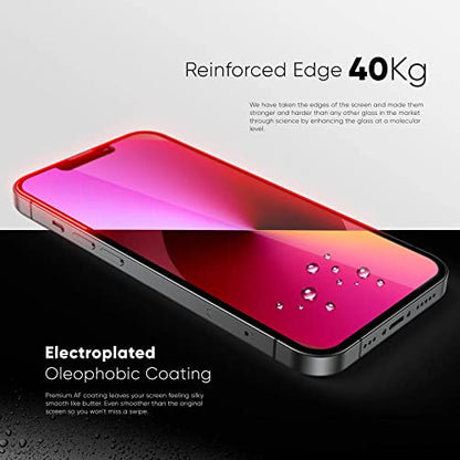 FLOLAB NanoArmour ONETIME PRO for iPhone 15 Screen Protector, Anti-Reflective, Anti-Rainbow, 3D Tempered Glass, Ultra Clear, Edge Reinforced, Easy Install, Dust-Free, Scratch Resistant - size: 15
