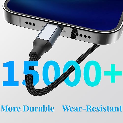 2 FT iPhone Charging Cable, 2 Pack [MFi Certified] USB to Lightning Cable 2ft for Car Fast Charging Braided Short iPhone Cord Compatible with Apple iPhone 14/13/12/11Pro/X/XR/8/7/6s/Plus/SE/iPad - size: 2FT