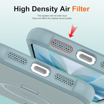 CHAOFEnG Magnetic Compatible with iPhone 17 Case with Stand [Military Grade Drop Tested][Compatible with Magnet] Ring Translucent Slim Hard Back Soft Edge, Teal Green - color: Teal Green, size: iPhone 17