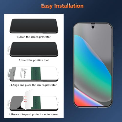 [2 Pack] Anti Glare Matte Privacy TPU Screen Protector for Google Pixel 10 (Not Glass), Fingerprint Sensor Compatible, Full Adhesive Flexible Film, Easy Installation - size: Pixel 10