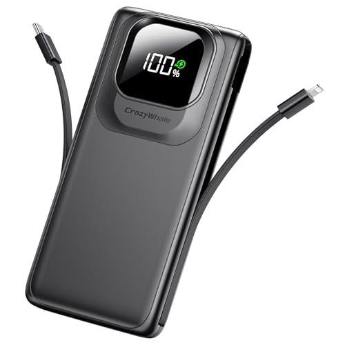 Portable Charger Power Bank with Built-in Cables Fast Charging