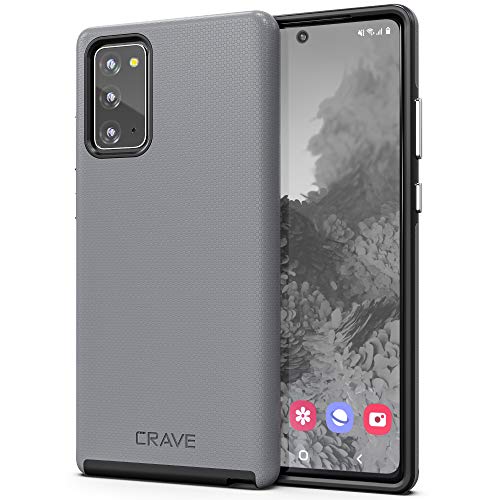 Crave Galaxy Note 20 Case, Shockproof Protection Dual Layer Case for Samsung Galaxy Note 20 (6.7 inch) - Slate - color: Slate