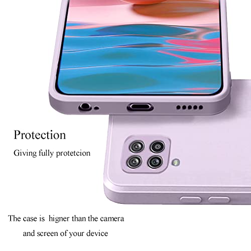 Soft Silicone Protective Case for Samsung A42 5G (Purple) | Matte Soft Touch for Samsung Galaxy A42 5G Phone Case Silicone Slim Cute Anti-Fingerprint Elegant Cover Shockproof Aesthetic - color: Purple