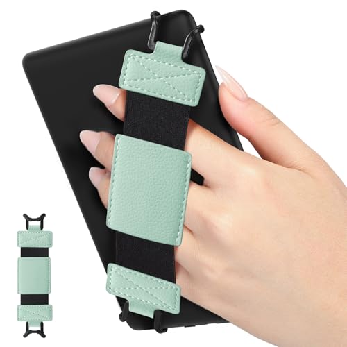 MoKo Soft Hand Strap for 6-8" Kindle eReaders Fire Tablet, Agave Green - color: Lychee Tequila Green, style: Soft Pu Strap