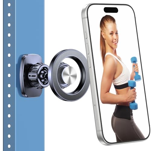 Romuto Magnetic Phone Holder for Gym Phone Holder Magnet Phone Camera Mount - color: Black
