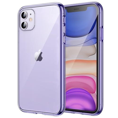 JETech Case for iPhone 11, Anti-Yellowing, Deep Purple | Shockproof Protection, Scratch Resistant Hard PC Back, Durable Transparent TPU Bumper - color: Deep Purple
