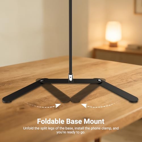 NEEWER Overhead Phone Tripod Stand w Dual Ball Head Shock Absorbent, DS026