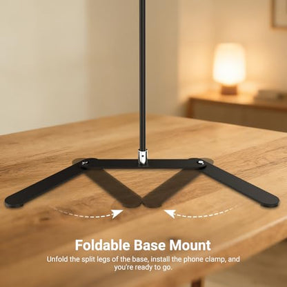 NEEWER Overhead Phone Tripod Stand w Dual Ball Head Shock Absorbent, DS026