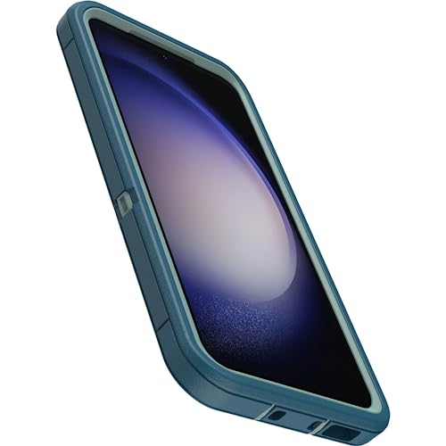 OtterBox Galaxy S23 (Only) - Defender Series Case - Manoeuvre (Blue), Rugged & Durable - with Port Protection - Includes Holster Clip Kickstand - Microbial Defense Protection - Non-Retail Packaging - color: Manoeuvre (Blue)