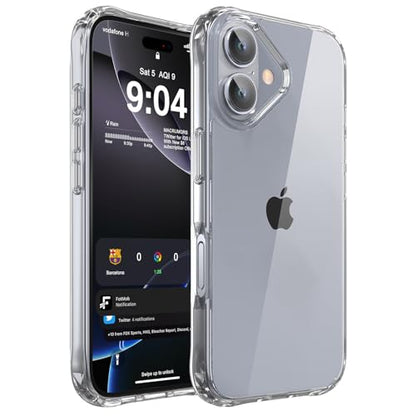 DEERLAMN Clear Case for iPhone 17 6.3-Inch, Military Grade Drop Protection Anti-Scratch Transparent Ultra Slim Non-Yellowing Shockproof Protective Phone Cover - size: iPhone 17 6.3-Inch